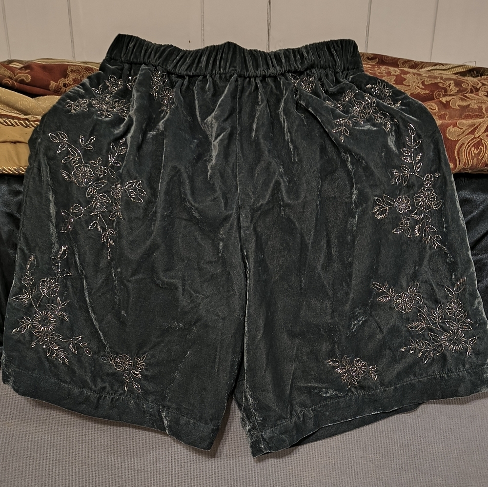 Embroidered Velvet Knickers Nwot